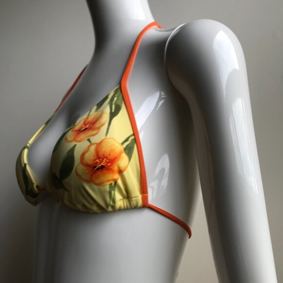 Billabong surf yellow & orange floral low rise surf bikini set - Picture 6 of 9